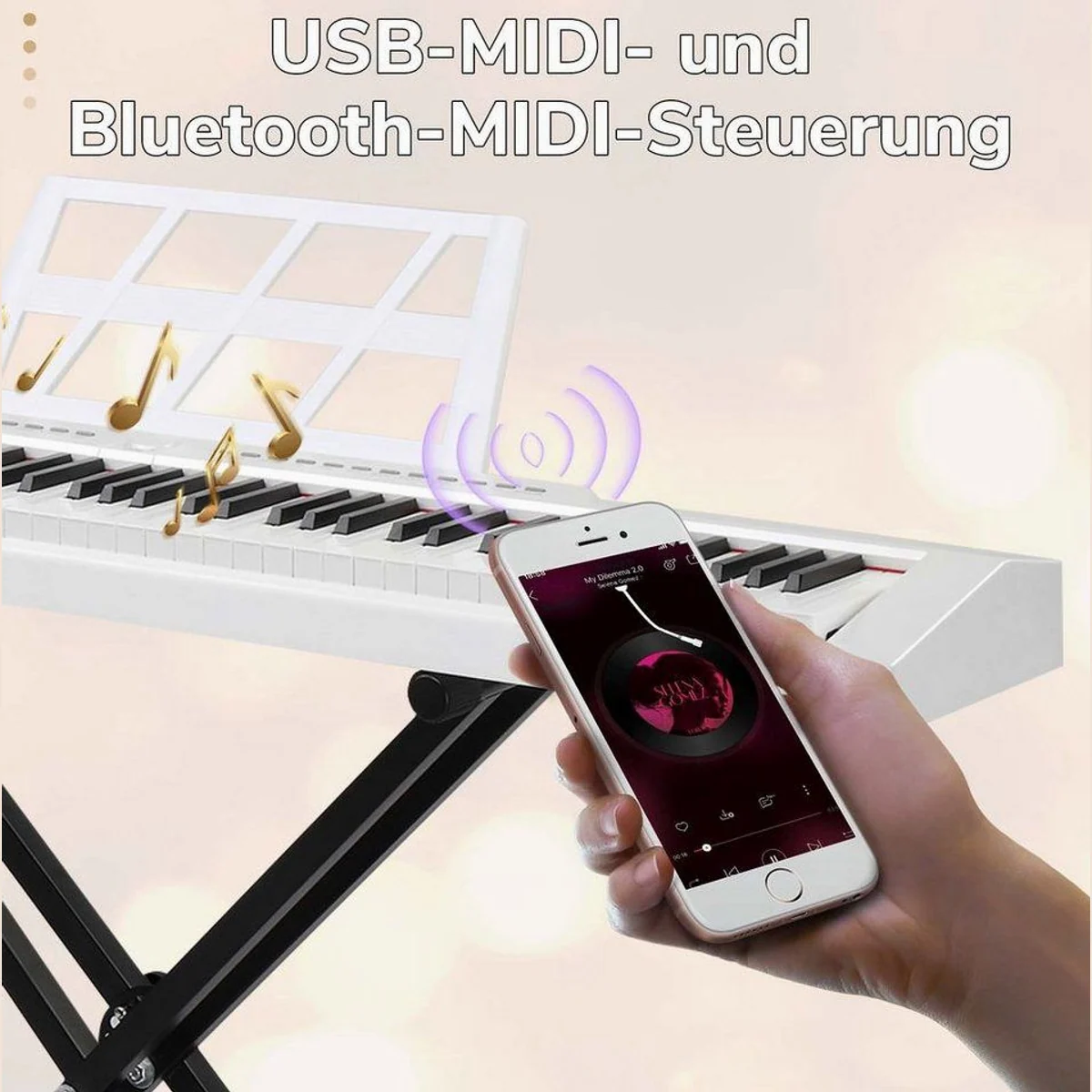 LALAHO Digitalpiano GPP-105, 88 Tasten, Dual-Bluetooth, vielseitige Klangvielfalt 5