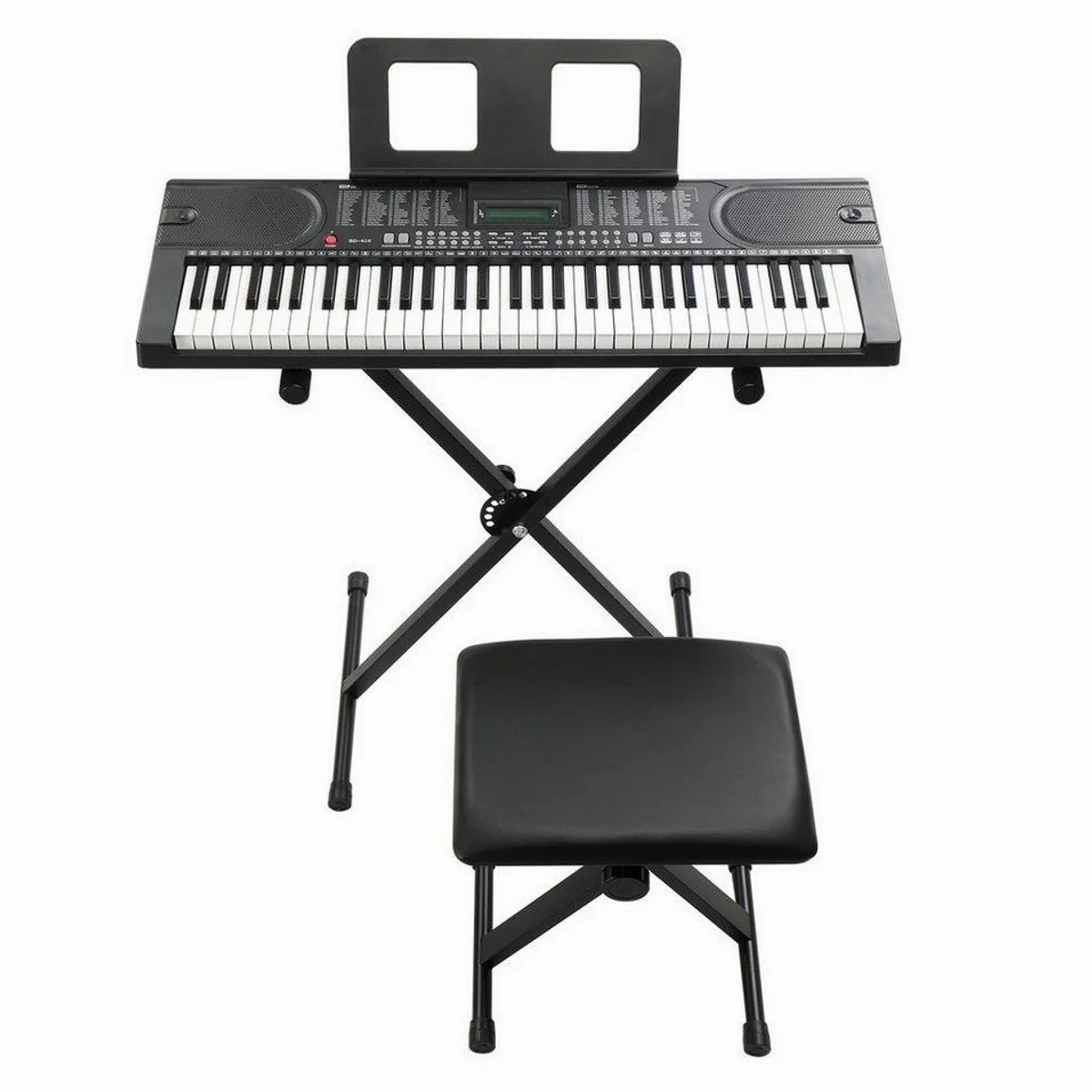 LALAHO Digitalpiano 61-Tasten Keyboard, Bluetooth-MIDI, LCD-Bildschirm — Komplettset mit Ständer & Zubehör 2