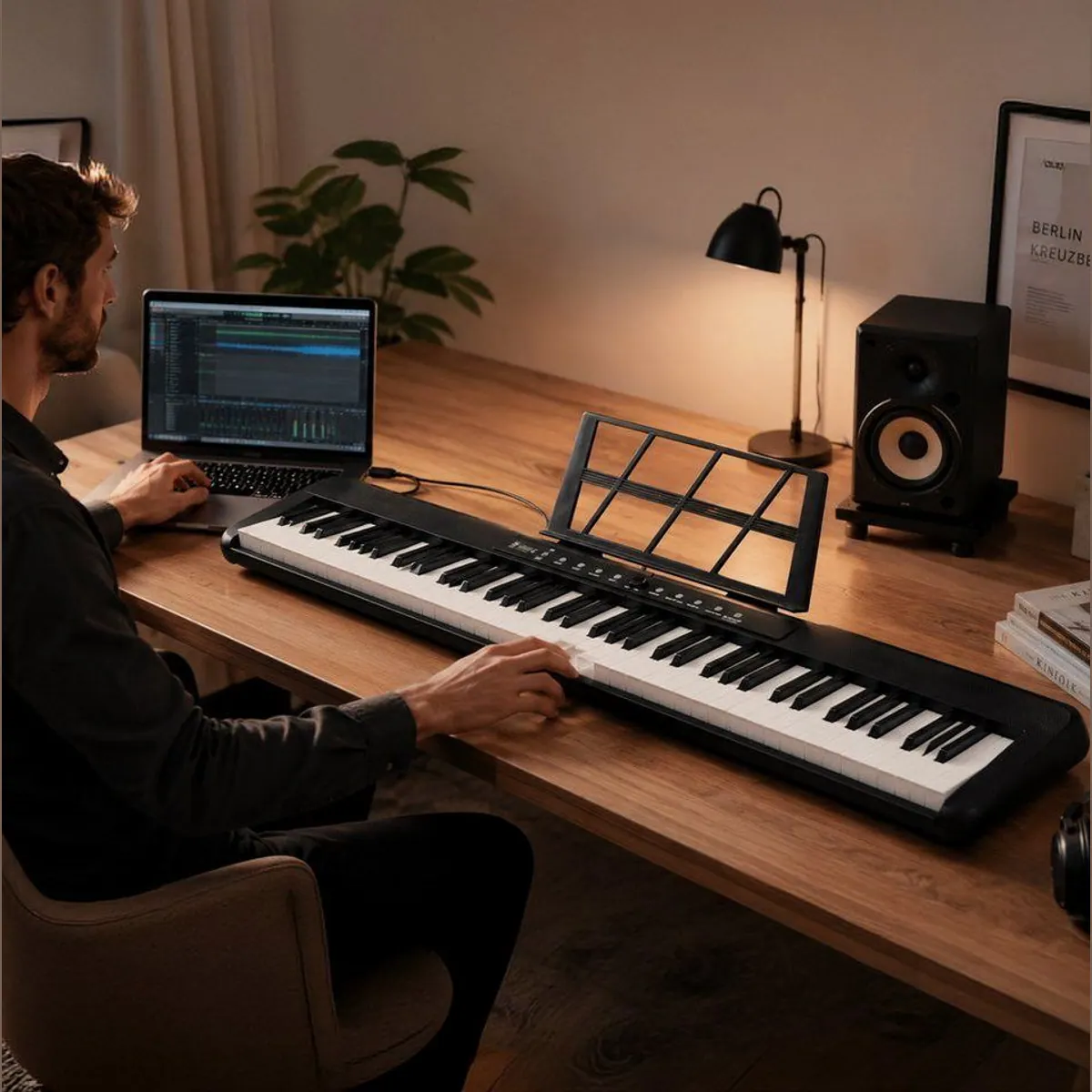 LALAHO GPP-201 Digitalpiano, 88 Tasten, Bluetooth & Aufnahmefunktion — hochwertiger Klanggenerator, integriertes Metronom, Stereolautsprecher 5