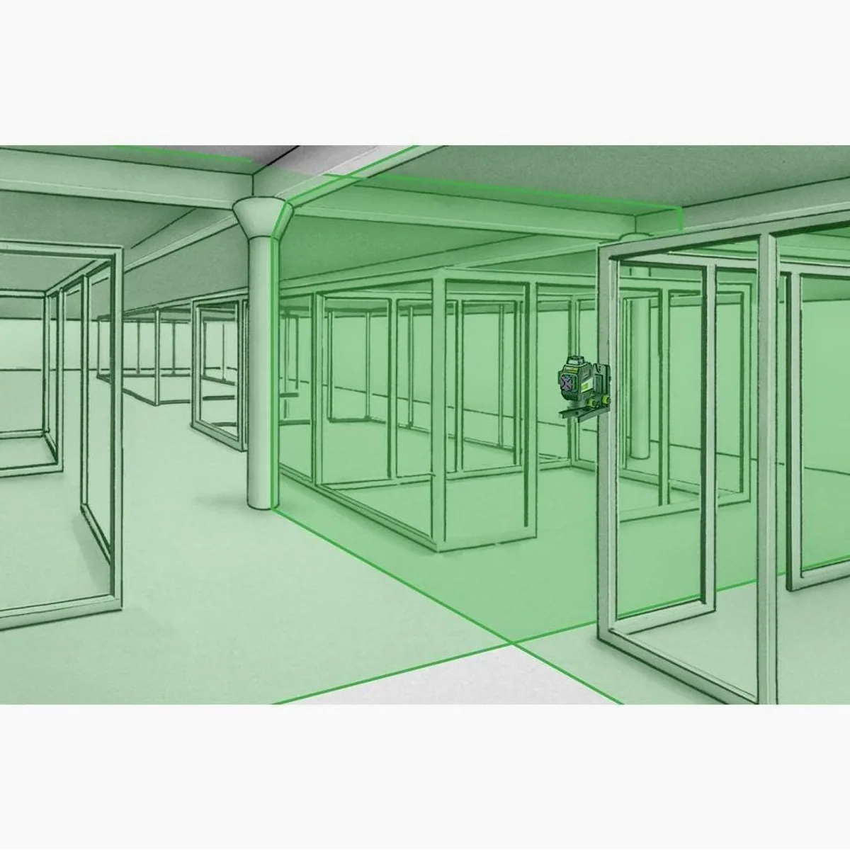 LASERLINER MasterPlane-Laser 3G Pro, 360° Laser, grünes Licht, lange Betriebszeit 3