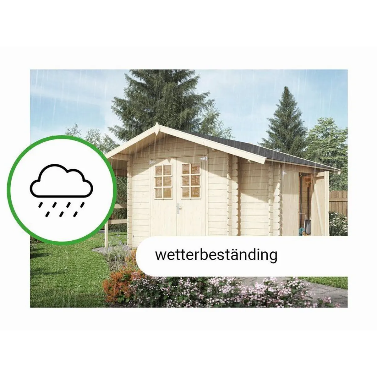 LASITA MAJA Gartenhaus Vilano, geräumig und wetterfest — inkl. Anbau und Fußboden 3