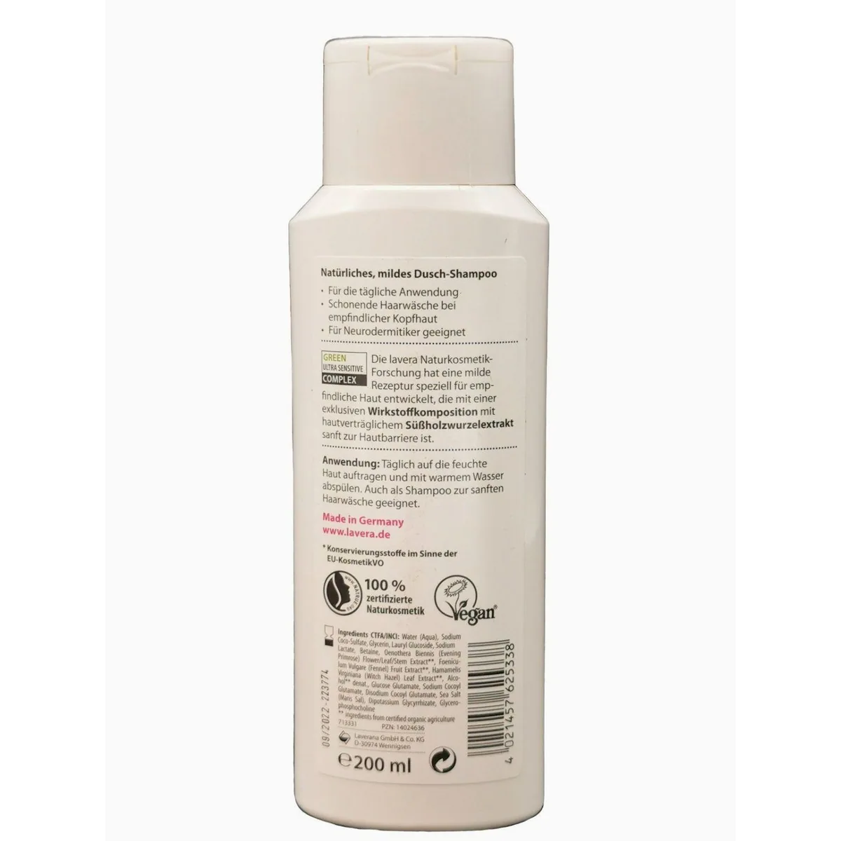 Lavera Neutral Dusch-Shampoo, sanfte Reinigung für Haut und Haar 2