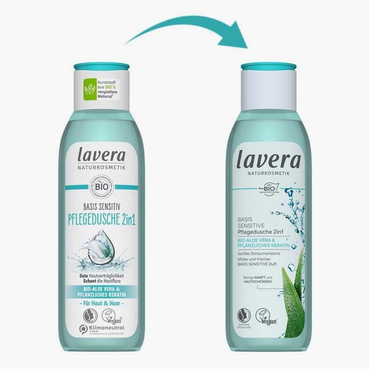 Lavera Duschgel Basis Sensitiv, pH-hautneutrale Formel, sanfte Reinigung für Haut & Haar — 250ml 2