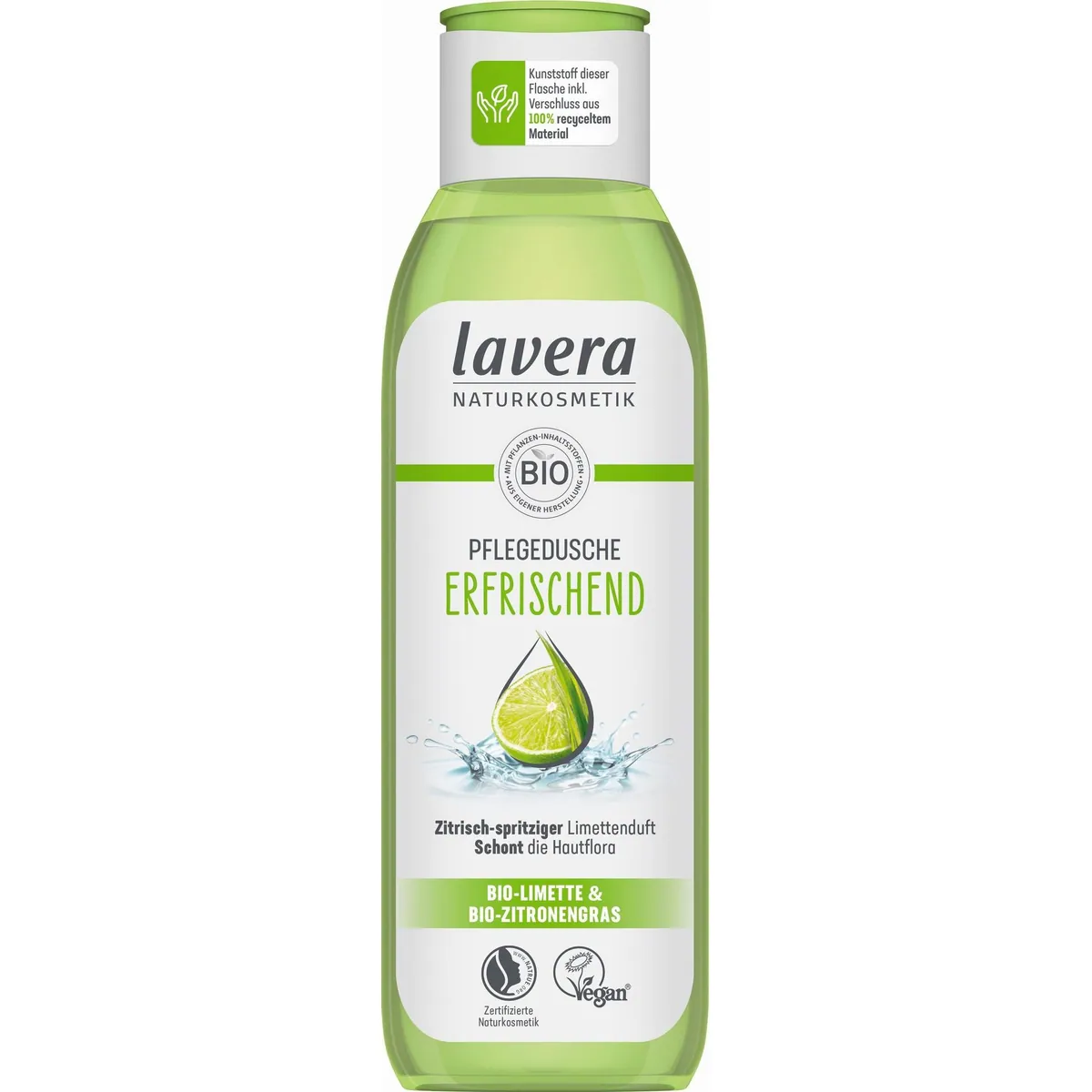 Lavera Duschgel Pflegedusche Erfrischend, pH-hautneutrale Formel, Bio-Limette & Bio-Zitronengras
