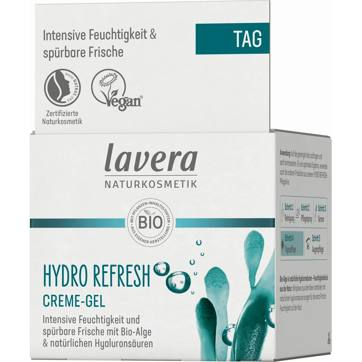 Lavera Hydro Refresh Creme-Gel, intensive Feuchtigkeit, angenehme Textur, 100% Naturkosmetik 2