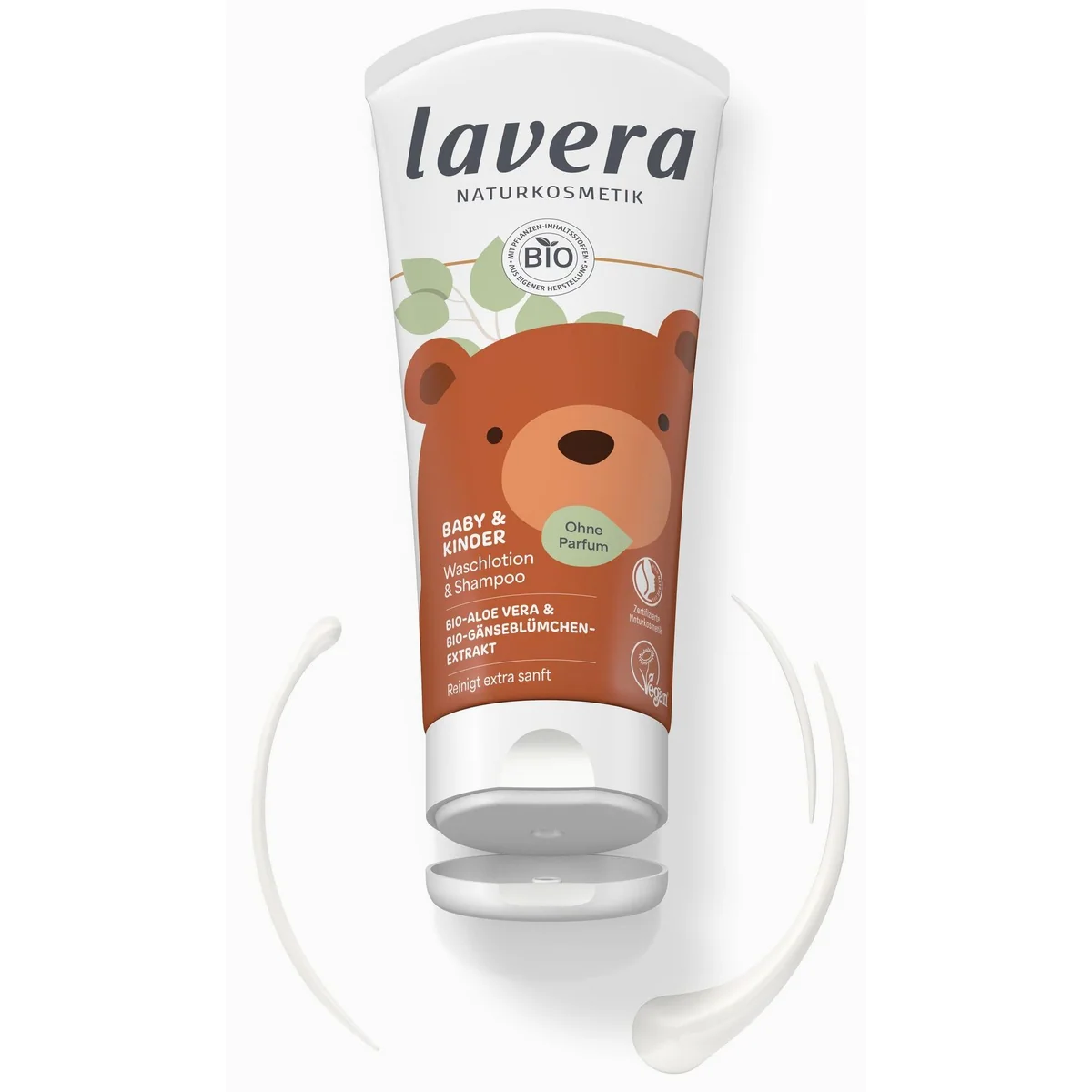 Lavera Baby & Kinder Waschlotion & Shampoo, sanfte Reinigung, pH-hautneutral, mit Bio-Aloe Vera 2