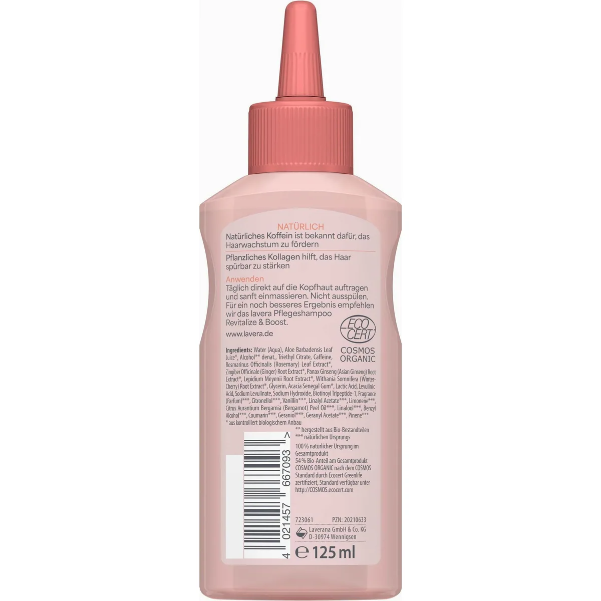 Lavera Kopfhauttonic Revitalize & Boost, revitalisierende Pflege mit Koffein & Kollagen 3