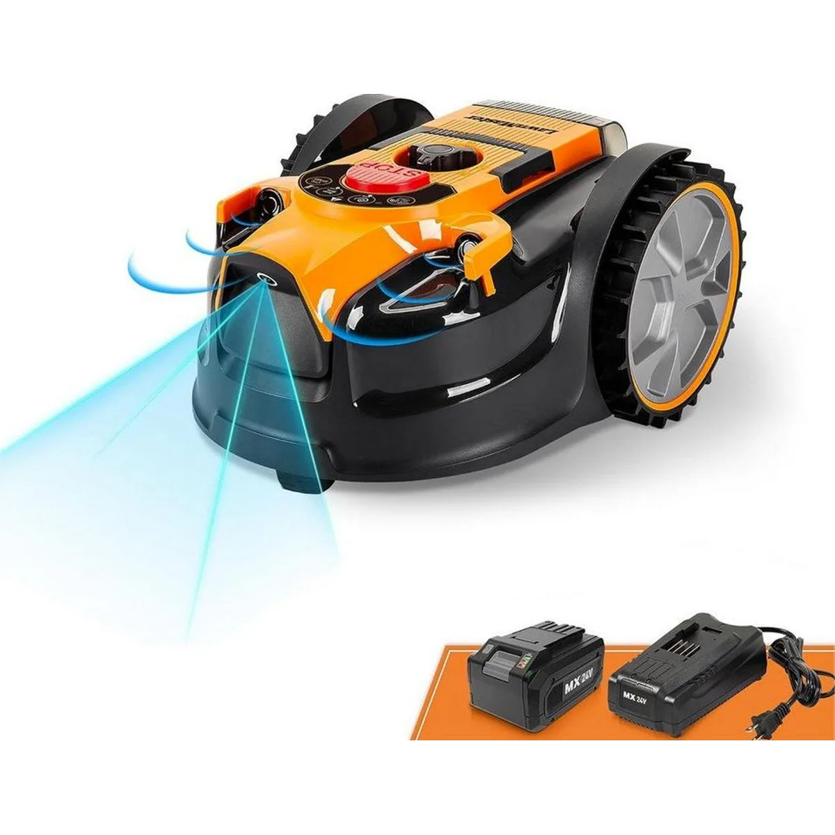 Lawnmaster OcuMow Mähroboter VBRM16, kabellos, Hindernisvermeidung, leise — für Rasenflächen bis 150 m²