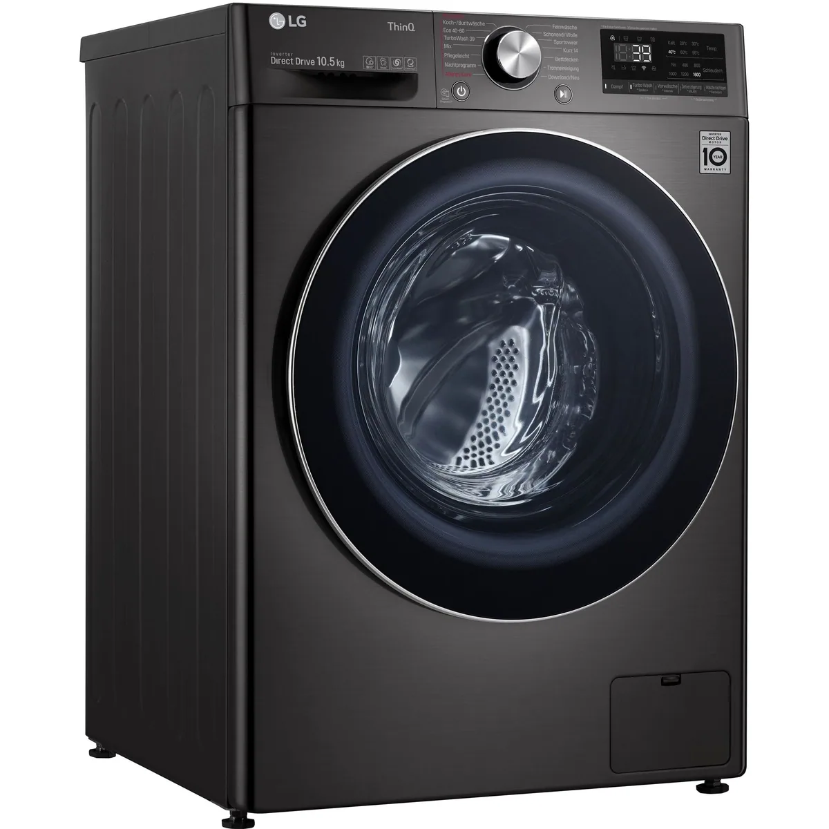 LG F6WV710P2S Waschmaschine, 10,5 kg, 1600 U/min, TurboWash-Technologie