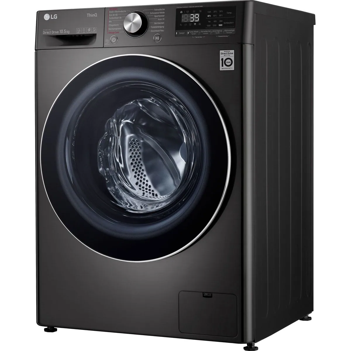 LG F6WV710P2S Waschmaschine, 10,5 kg, 1600 U/min, TurboWash-Technologie 2