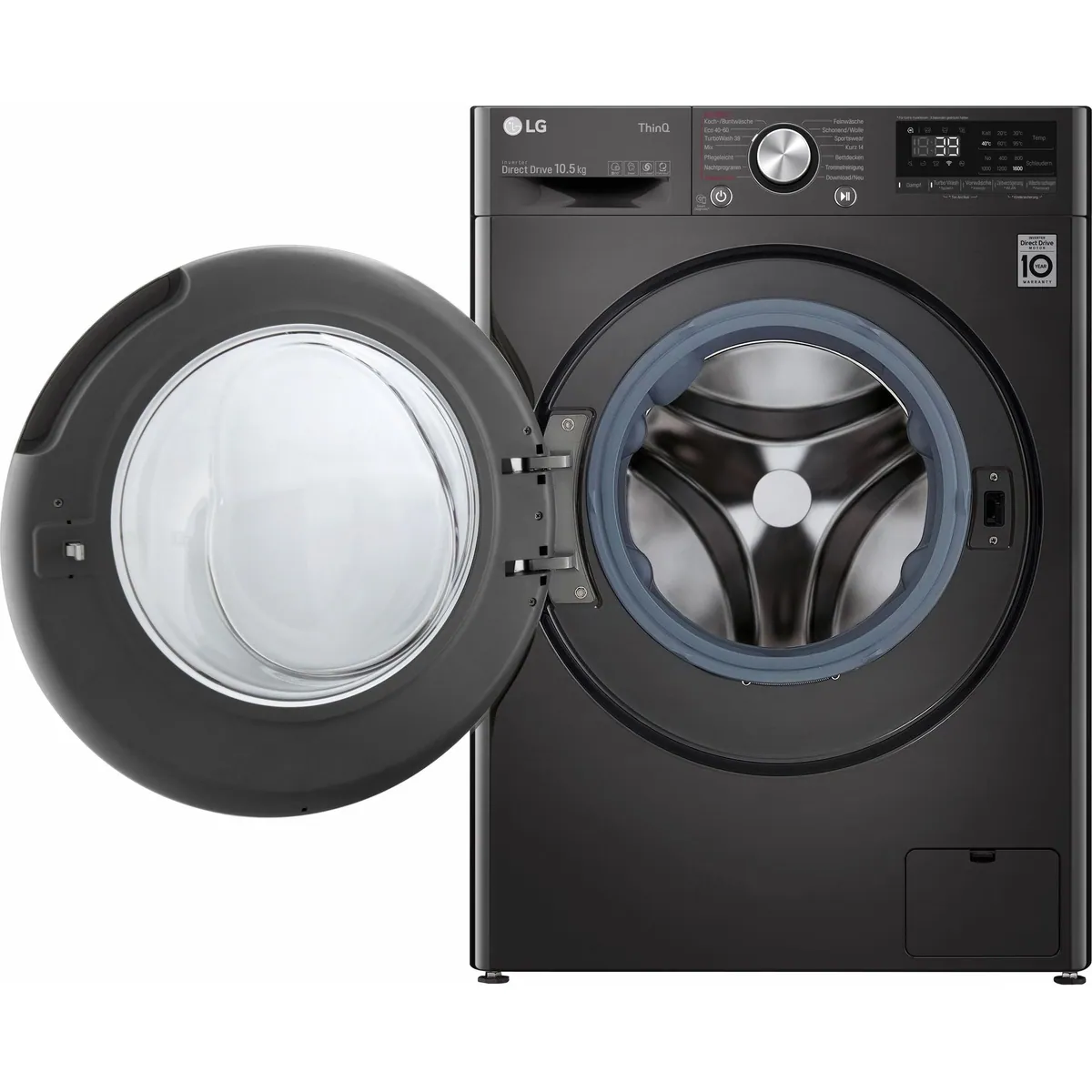 LG F6WV710P2S Waschmaschine, 10,5 kg, 1600 U/min, TurboWash-Technologie 4