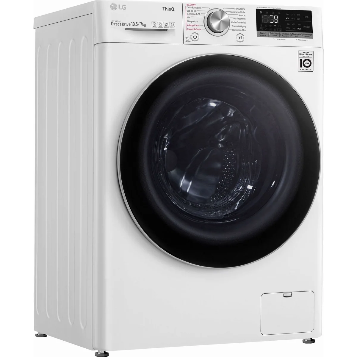 LG V7WD107H2E Waschtrockner, 10,5 kg, 7 kg, 1400 U/min, TurboWash