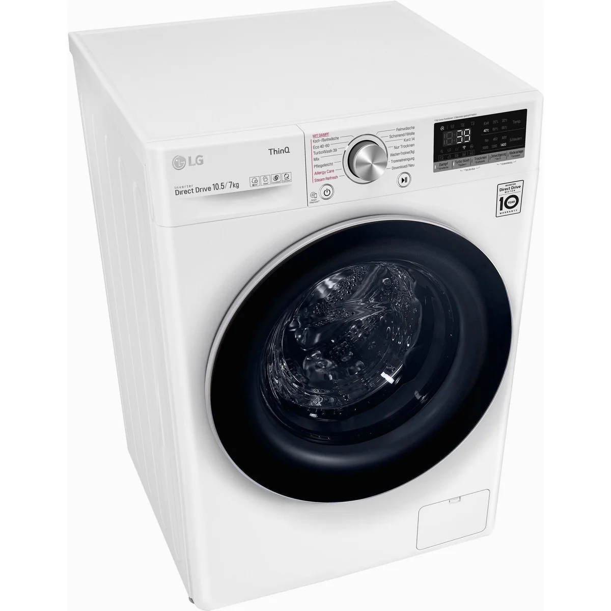 LG V7WD107H2E Waschtrockner, 10,5 kg, 7 kg, 1400 U/min, TurboWash 3