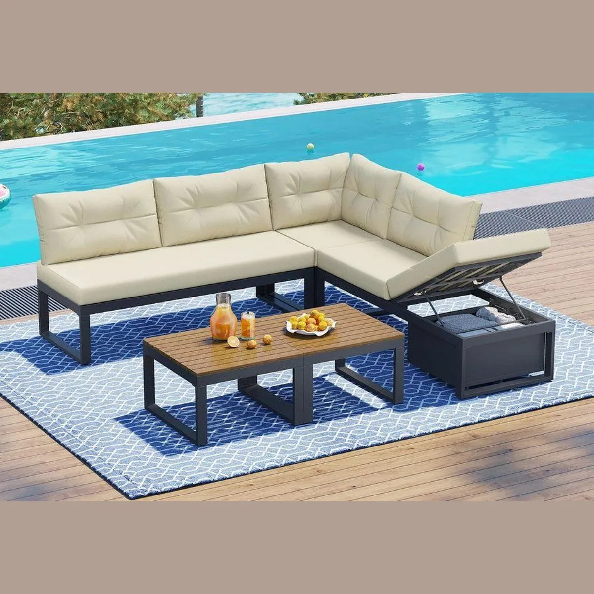 LVHOM Gartenlounge-Set, modulare Flexibilität, wetterfestes Design, maximaler Komfort