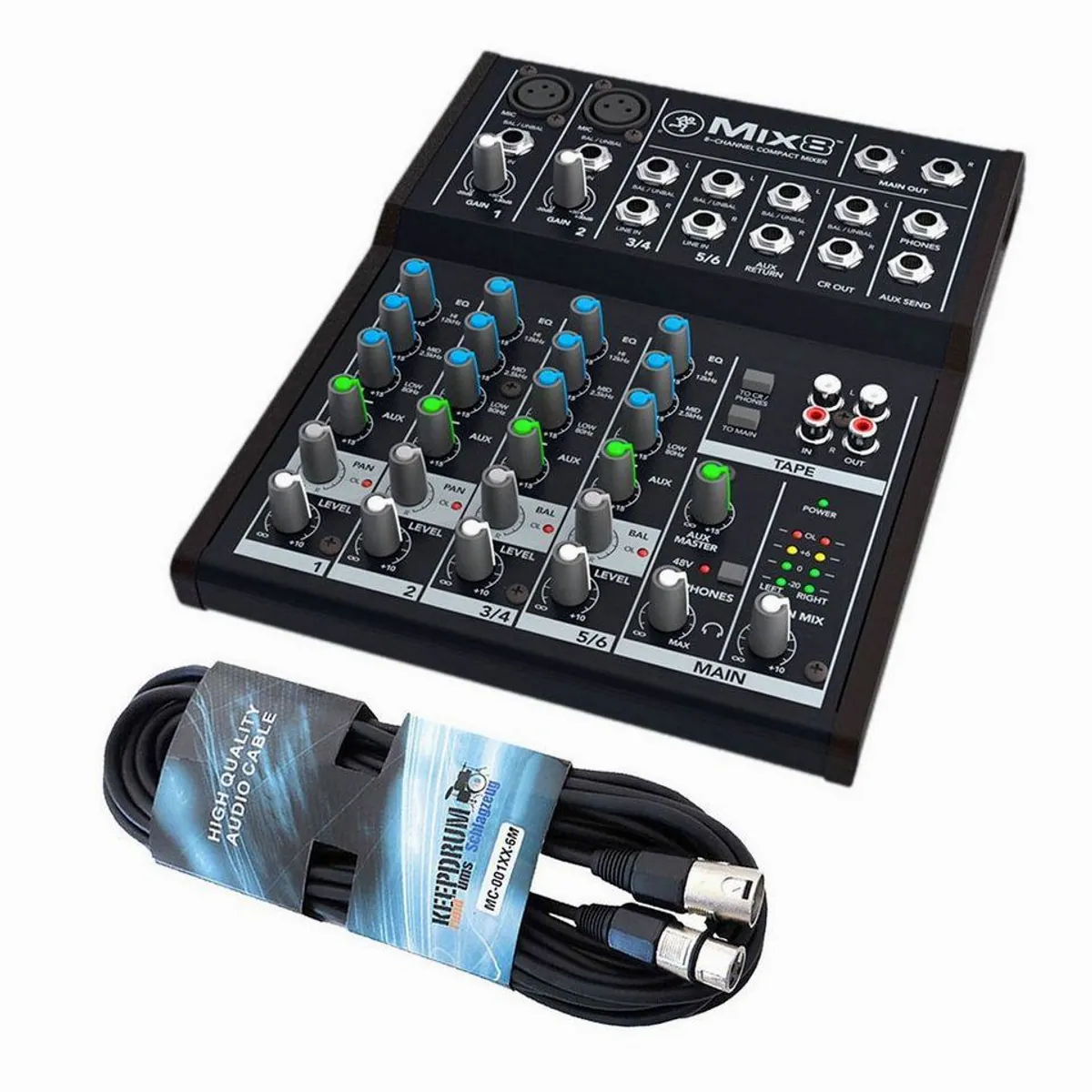 MACKIE Mix8 8-Kanal Kompaktmixer, hochwertige Audioqualität und vielseitige Anschlussmöglichkeiten