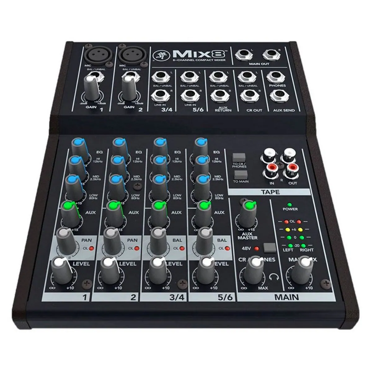 MACKIE Mix8 8-Kanal Kompaktmixer, hochwertige Audioqualität und vielseitige Anschlussmöglichkeiten 4