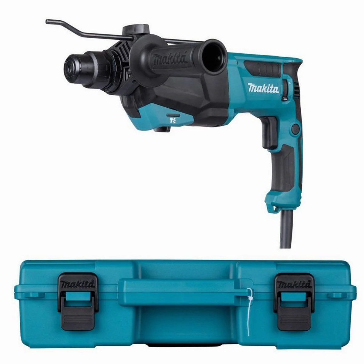 Makita HR2670 Bohrhammer, 800 W-Motor, SDS-PLUS kompatibel, 3 Betriebsarten
