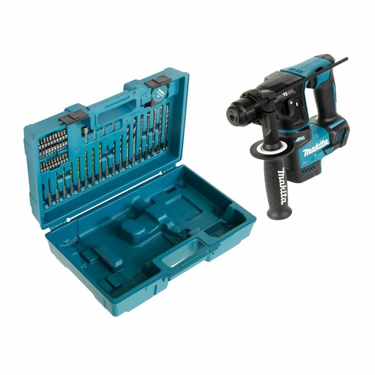Makita DHR 171 Akku-Bohrhammer, leistungsstark, kompakt, vielseitig — inkl. 65-teiligem Zubehörset