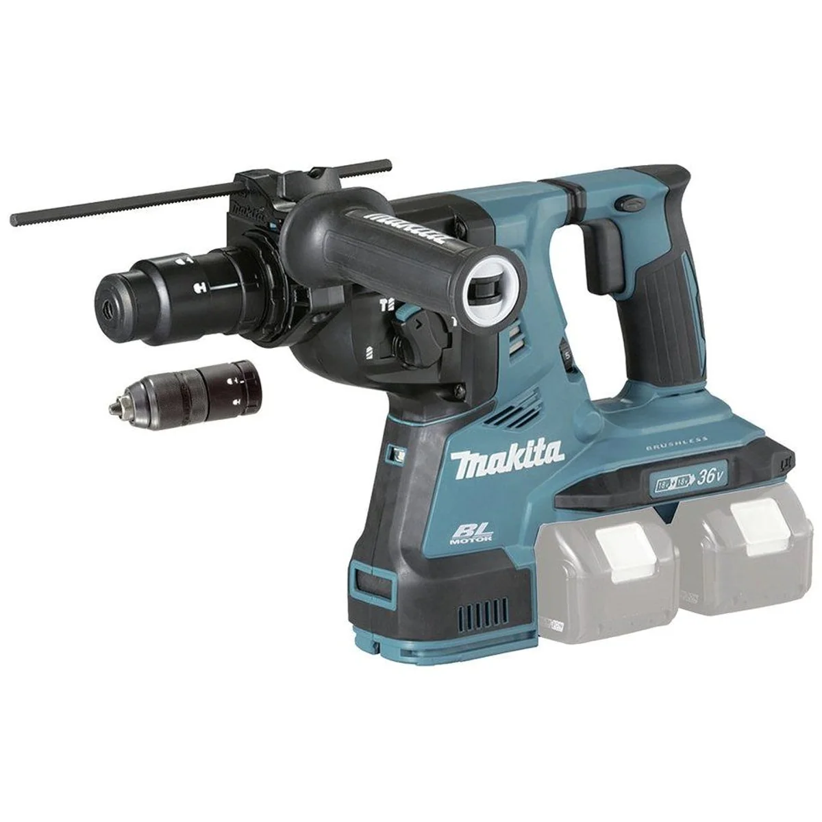 Makita DHR283ZJU Akku-Kombihammer, 18 V, Bürstenloser Motor, SDS-Plus-Schnellwechselfutter