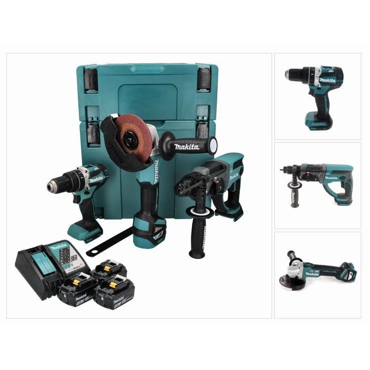 Makita DLX 3093 TJ Akku Spezial Set, 18 V Schlagbohrschrauber & Kombihammer — hohe Leistung, vielseitige Anwendungen, bürstenloser Motor