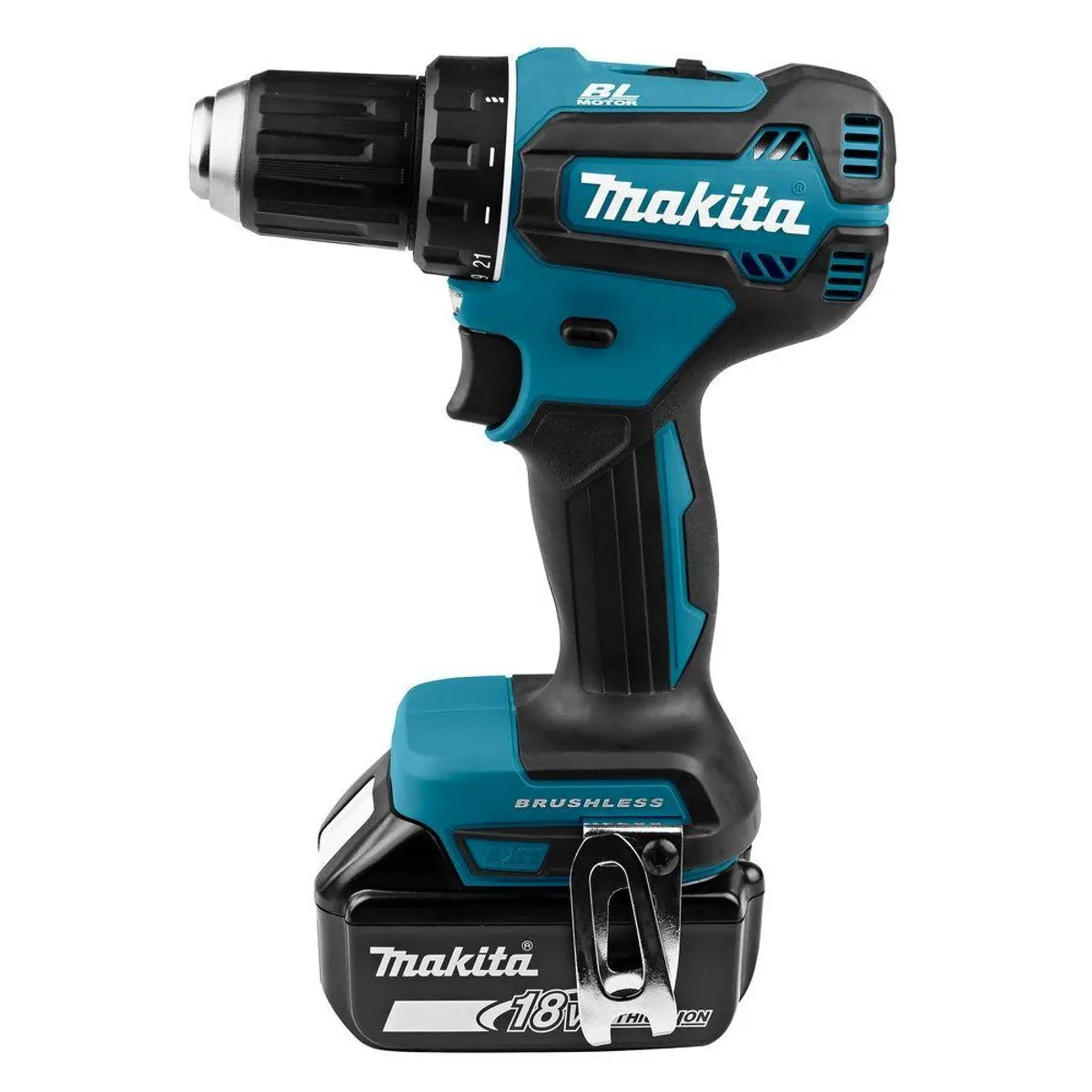 Makita DDF485RTJ Akku-Bohrschrauber, hohe Drehzahl und umfangreiches Zubehör 5