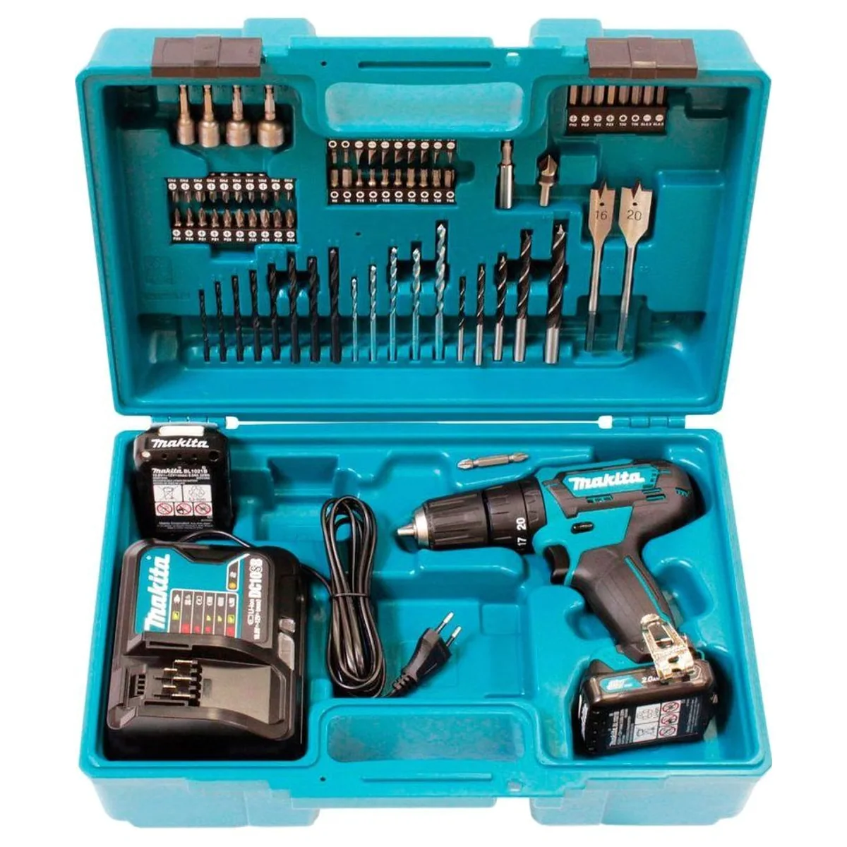Makita HP333DSAX1 Akku-Schlagbohrschrauber, 1700 U/min, inkl. 2 Akkus und Koffer 3