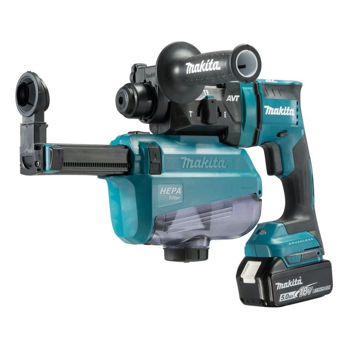 Makita DHR182RTWJ Akku-Kombibohrhammer, 18 V, SDS-PLUS, 2 x 5 Ah Li-Ion