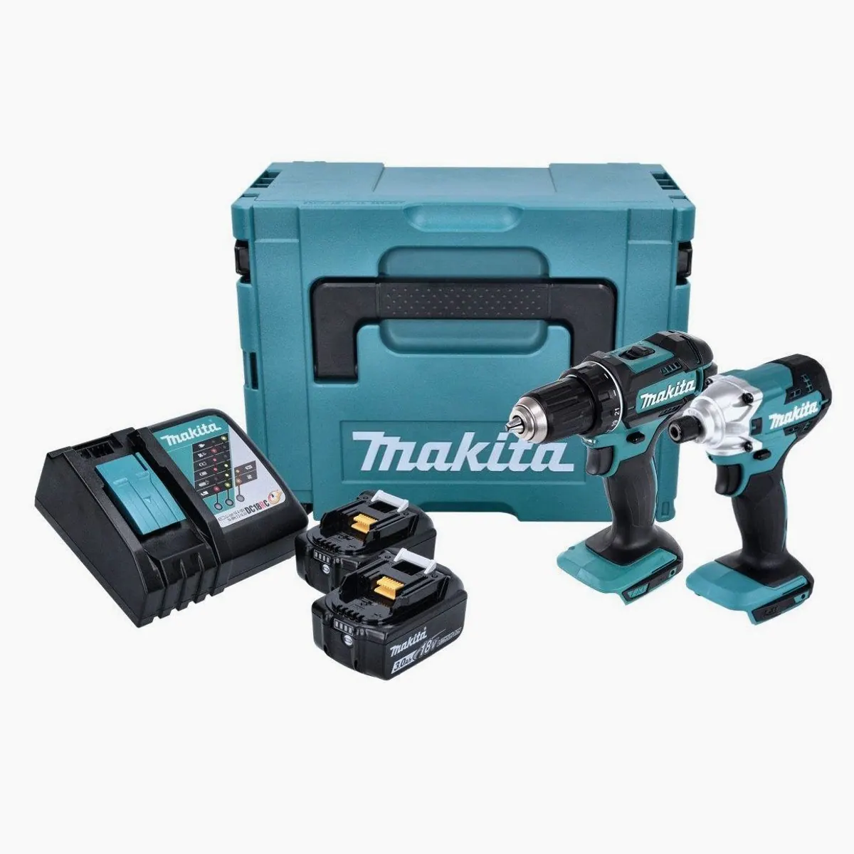 Makita DLX 2339 J Akku Combo Kit, leistungsstarker Bohrschrauber und Schlagschrauber 2