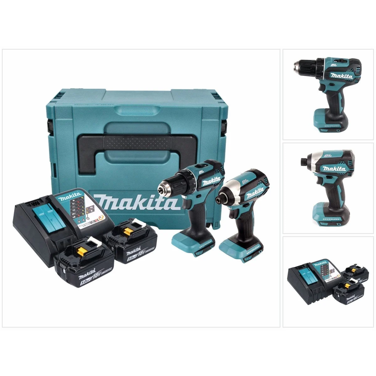 Makita DLX 2289 TJ Combo Kit, 18 V Akku Bohrschrauber & Schlagschrauber — bürstenlos, kompakt, vielseitig