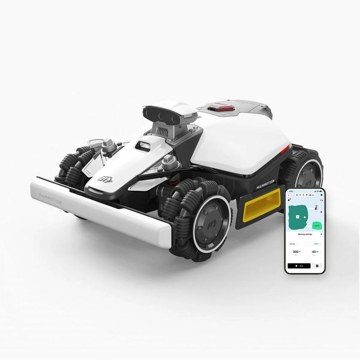 Mammotion LUBA Mini 2 AWD Mähroboter, KI-gestützte Kartierung, Allradantrieb, App-Steuerung