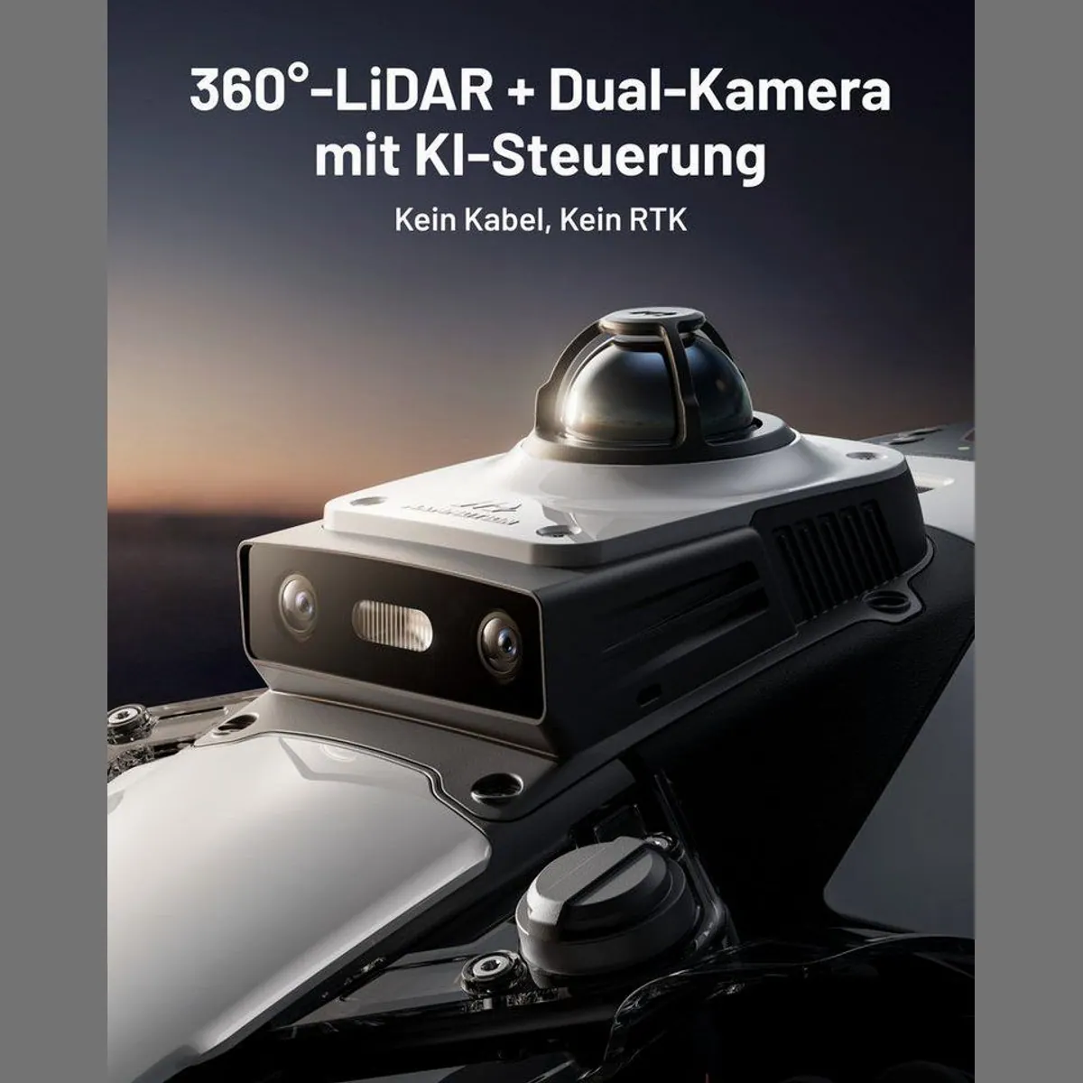 Mammotion LUBA Mini 2 AWD, Mähroboter ohne Begrenzungskabel, 1500 m², 360° LiDAR, KI-Vision 4