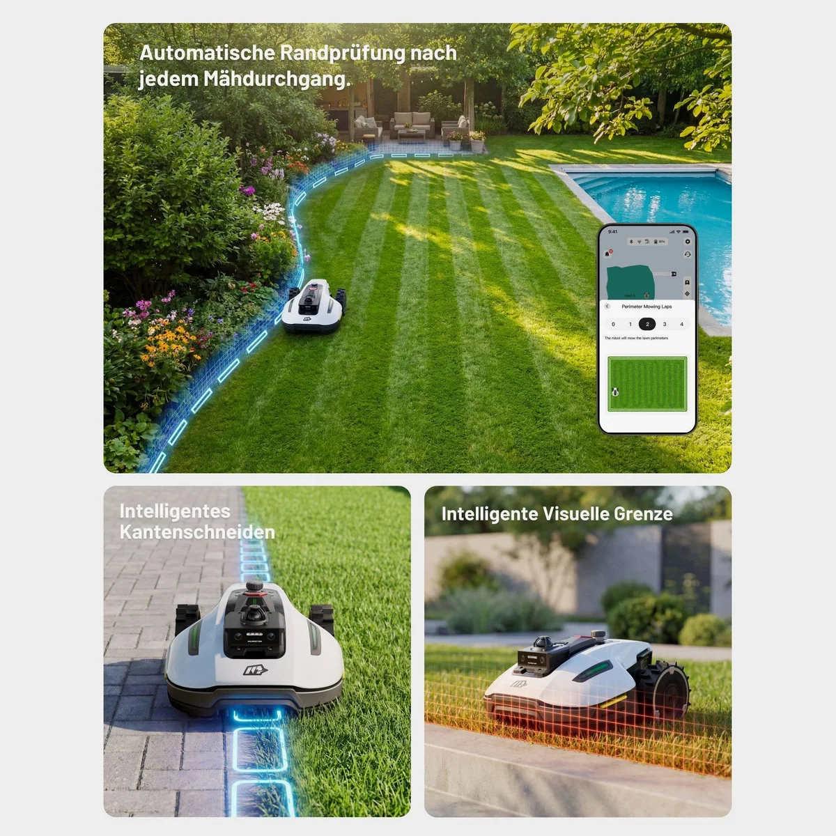 Mammotion YUKA Mini 2 Rasenmähroboter, 360° LiDAR Navigation & KI Vision — bis 1000 m² Rasenfläche 4