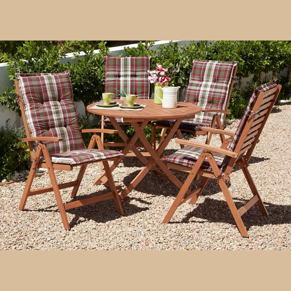 MERXX Garten-Essgruppe Borkum, hochwertige Materialien und komfortable Sessel