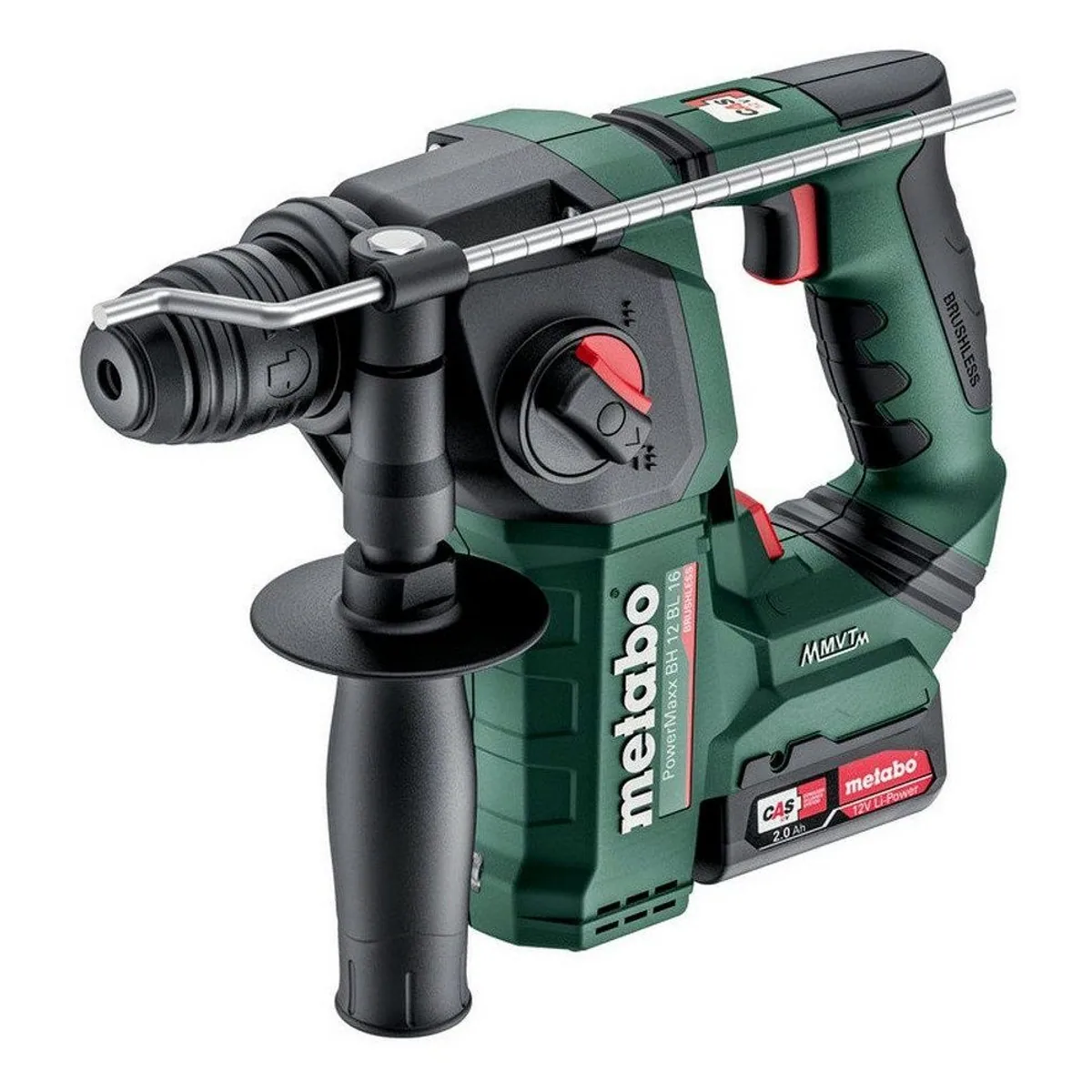 metabo PowerMaxx BH 12 BL 16 Akku-Kombibohrhammer, 12 V, Brushless-Motor, 730 U/min