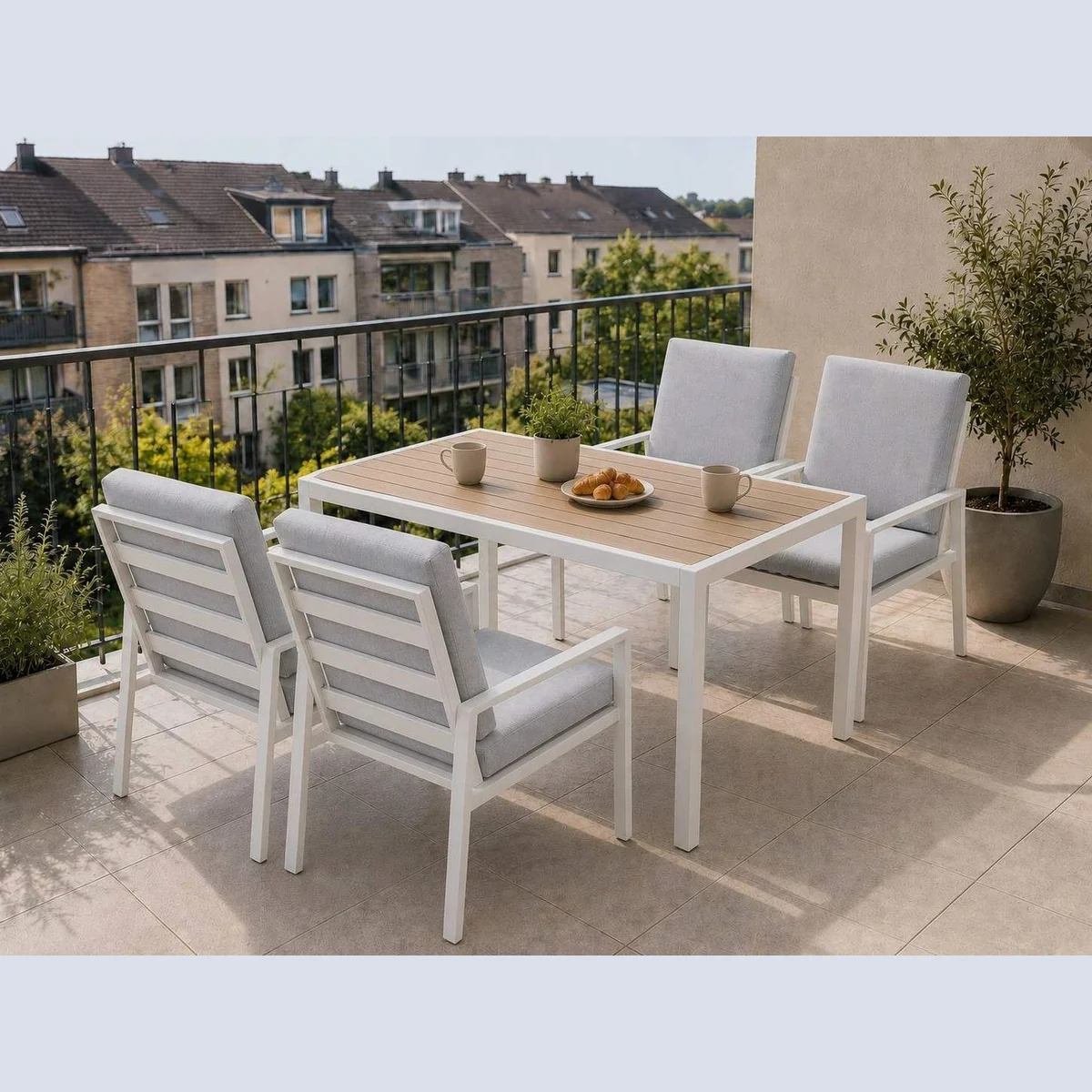 MeXo Gartenlounge-Set, Aluminium, wetterfest & pflegeleicht — ergonomisch, vielseitig, stilvoll 3
