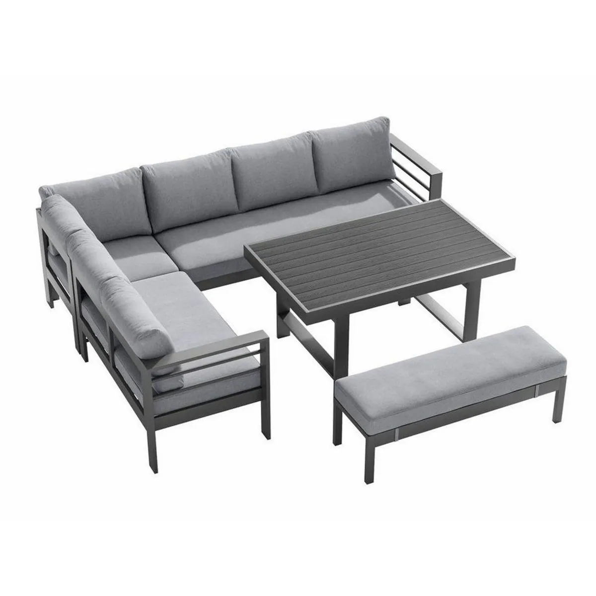 MeXo Gartenlounge-Set Aluminium, modernes Design, hoher Komfort, langlebige Qualität 2