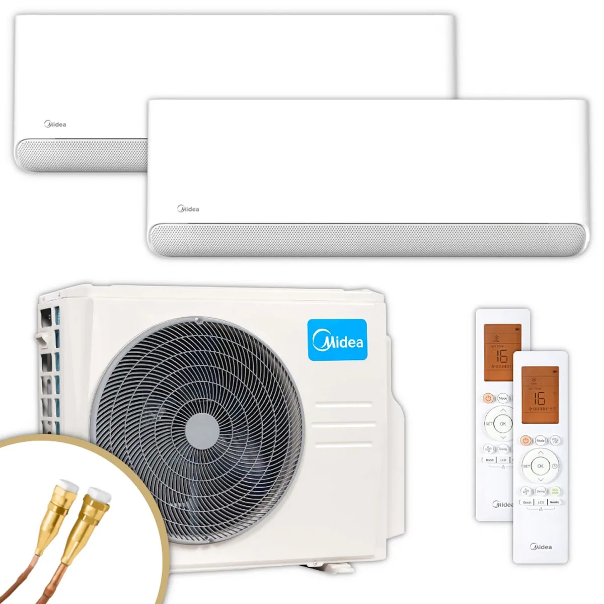 Midea Multisplit-Klimaanlage MSCB1BU-12HRFN8-ME, leiser Betrieb, effiziente Wärmepumpenfunktion