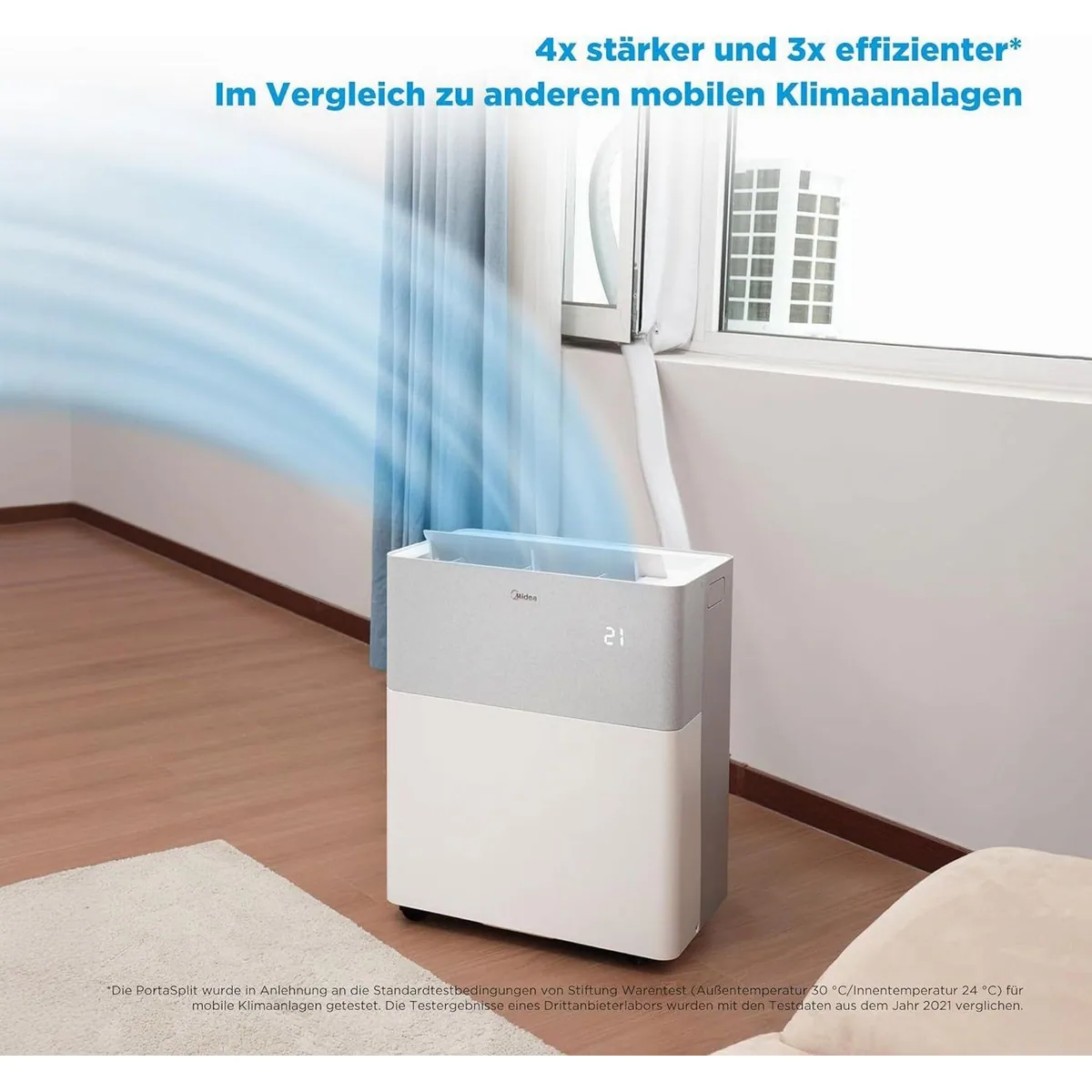 Midea PortaSplit 3,5 kW Klimaanlage, 4-in-1 Funktionalität, kompakte Bauweise 4