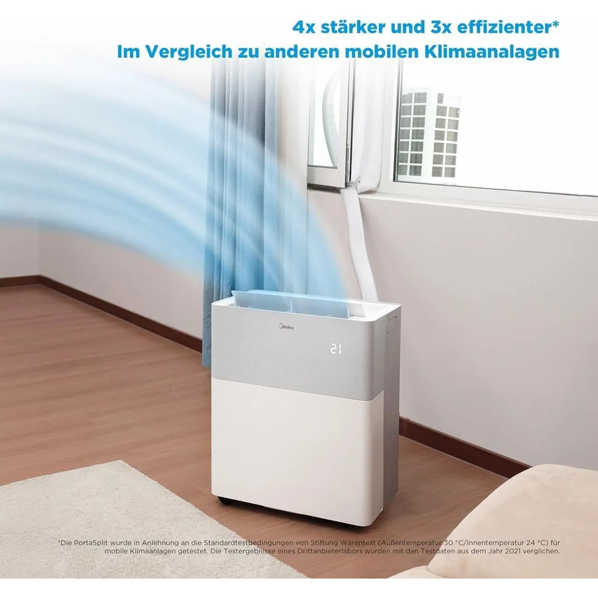 Midea PortaSplit Mobiles Split-Klimagerät, Kühlen & Heizen mit 12.000 BTU 2