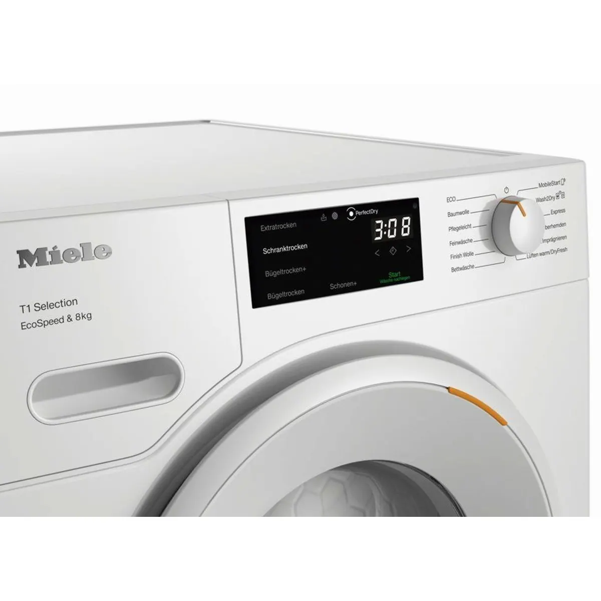 Miele TSC643WP Wärmepumpentrockner, EcoSpeed & 8 kg Kapazität — Langlebigkeit, Effizienz, Premium-Wäschepflege 3