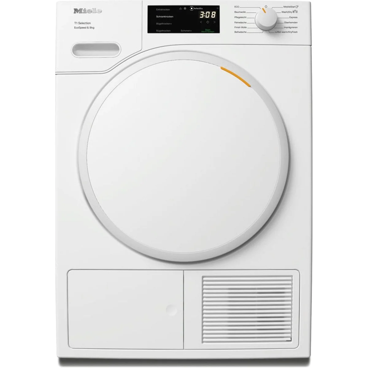 Miele TSB643WP EcoSpeed Wärmepumpentrockner, 8 kg Fassungsvermögen, 25 Jahre Motorgarantie