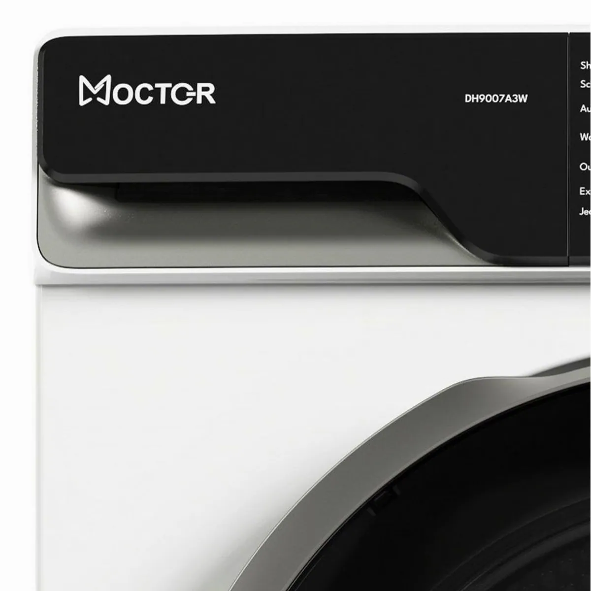 MOCTOR DH9007A3W Wärmepumpentrockner, 15 Programme, Elektronische Steuerung, Boomeranggehäuse 2