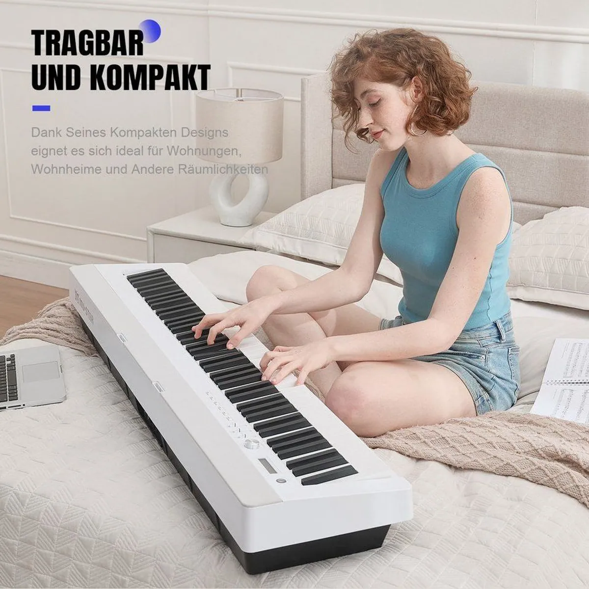 MUSTAR Digitalpiano, vollgewichtete Tasten, 238 Klänge & 3 Pedale 4