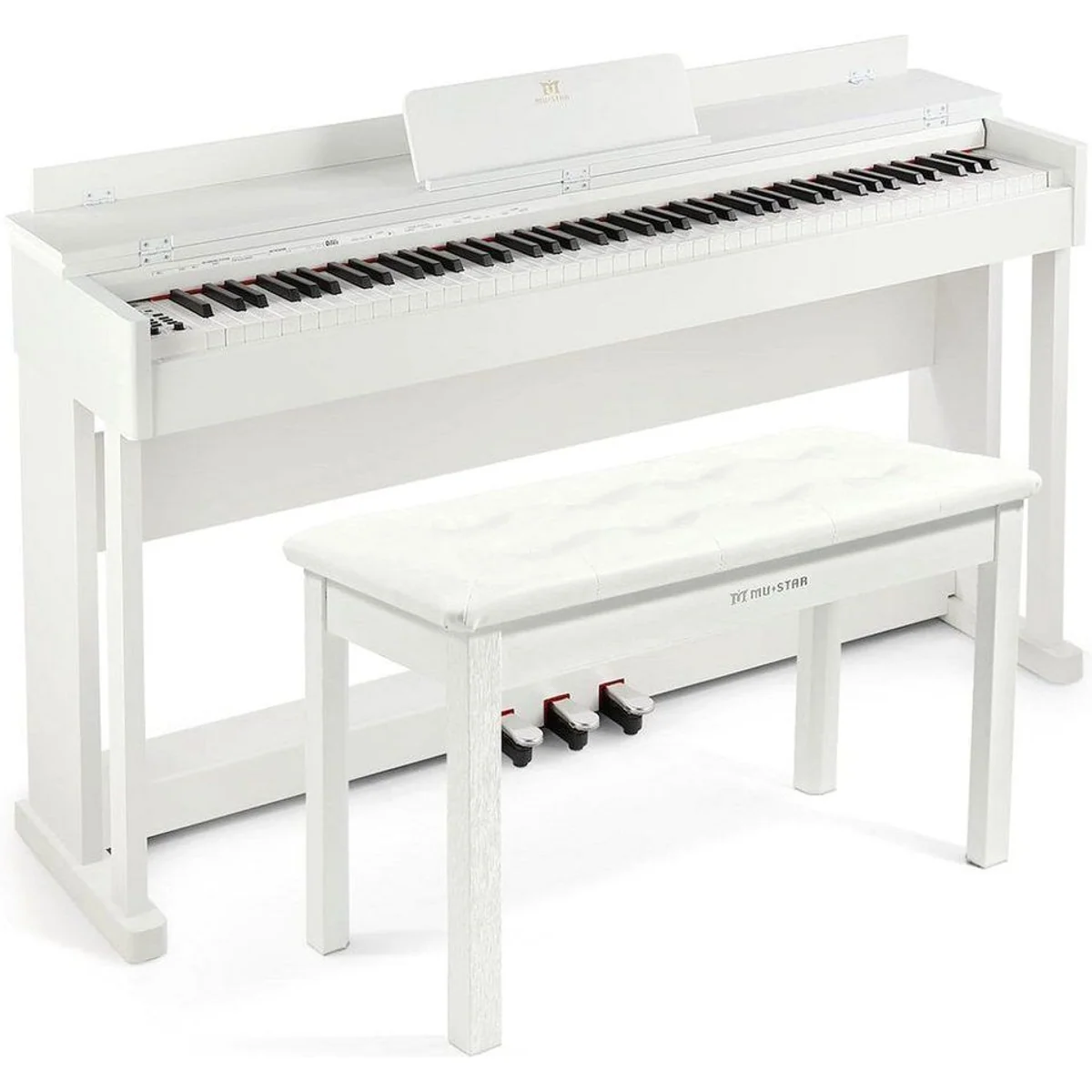 MUSTAR Digitalpiano 88 Tasten, Hammermechanik, USB/MIDI-Schnittstelle — umfassende Klangerlebnisse