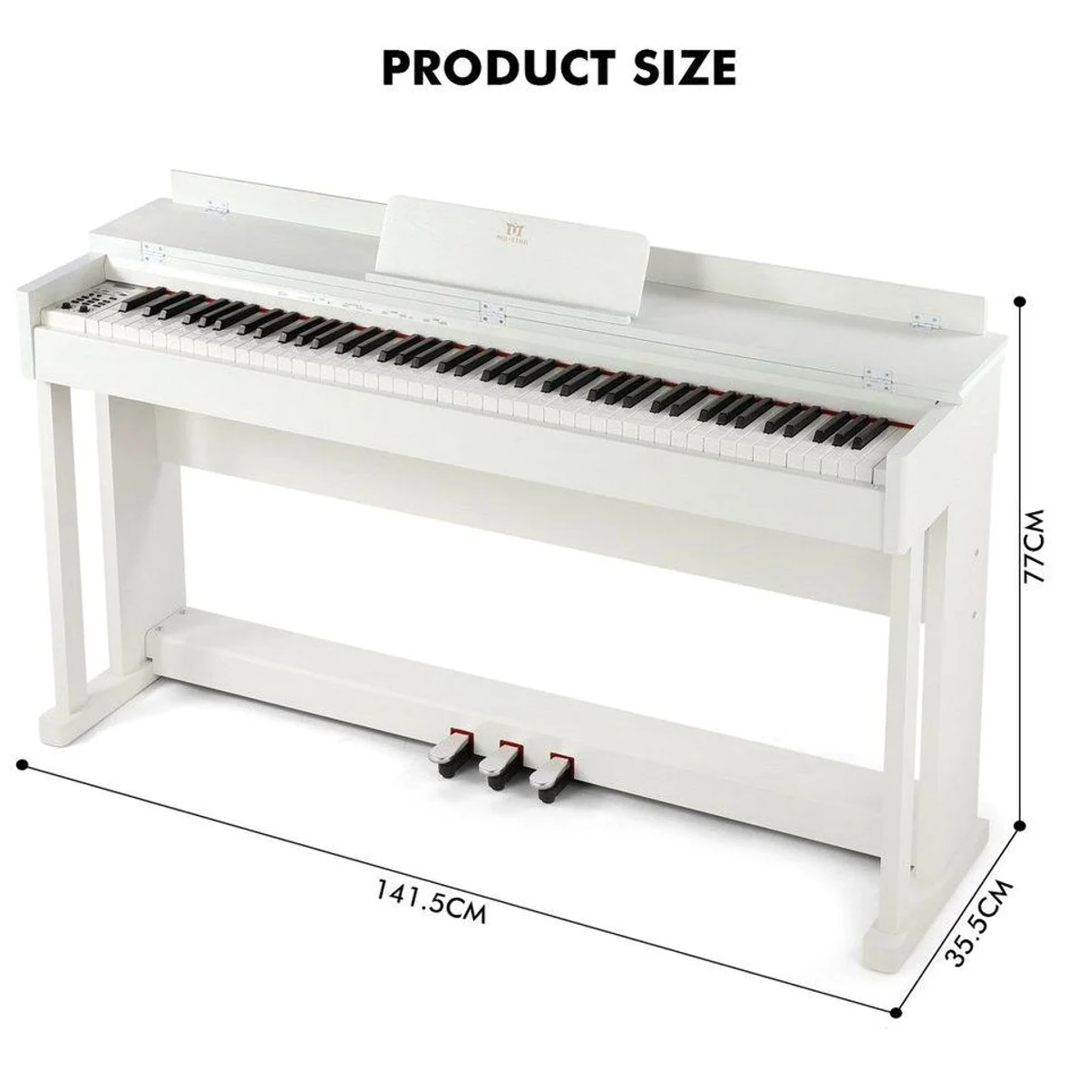 MUSTAR Digitalpiano 88 Tasten, Hammermechanik, USB/MIDI-Schnittstelle — umfassende Klangerlebnisse 2