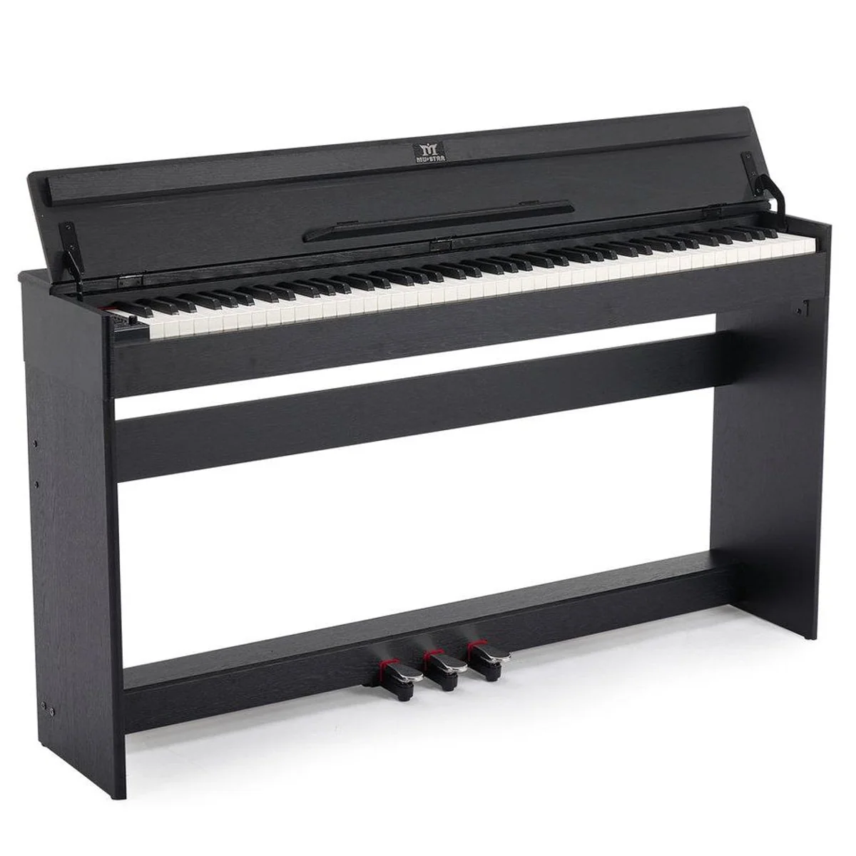 MUSTAR Digitalpiano, 88 Tasten, Bluetooth & 3 Pedale — Halbgewichtete Tasten, Stereolautsprecher, Aufzeichnung