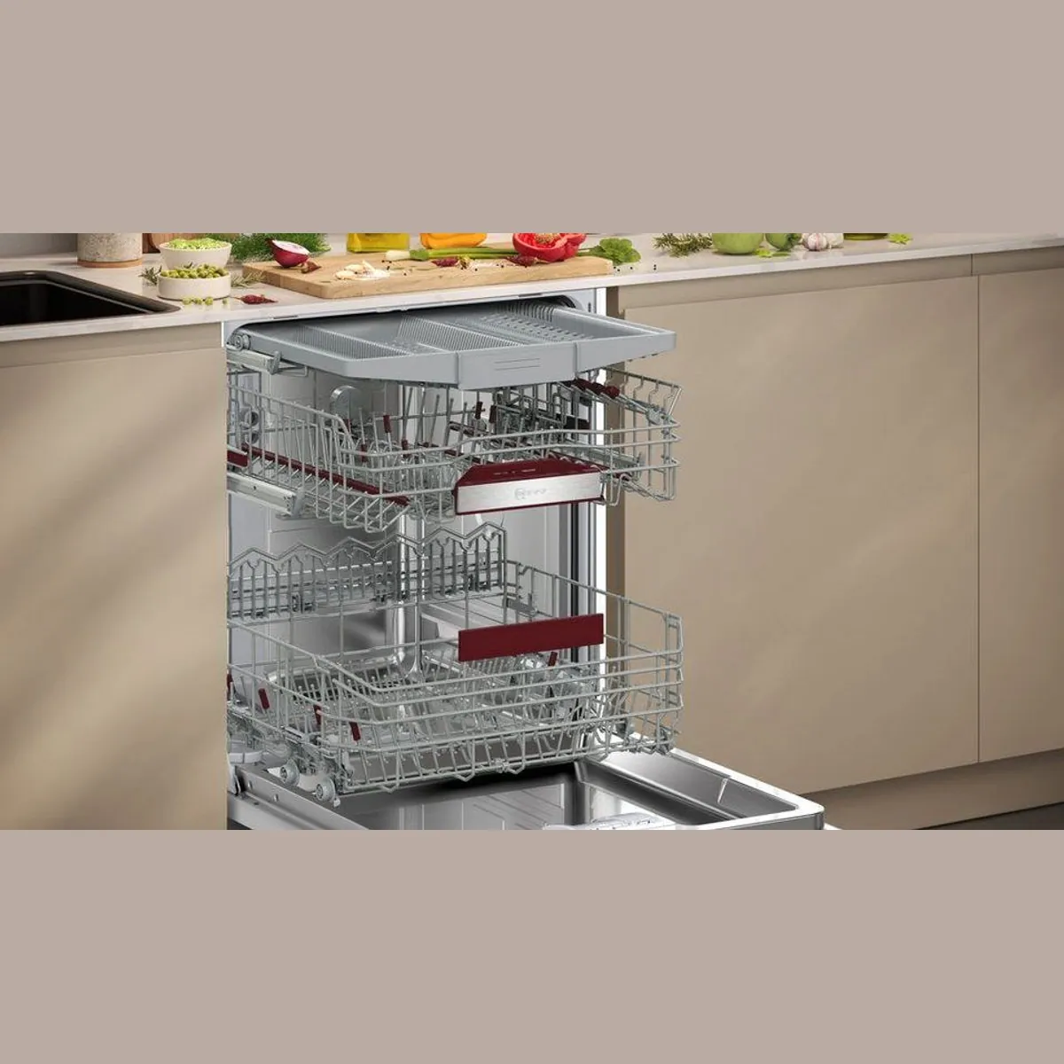 NEFF N 70 S157ECX17E Geschirrspüler, 14 Maßgedecke, flexibles Korbsystem, automatische Türöffnung 4