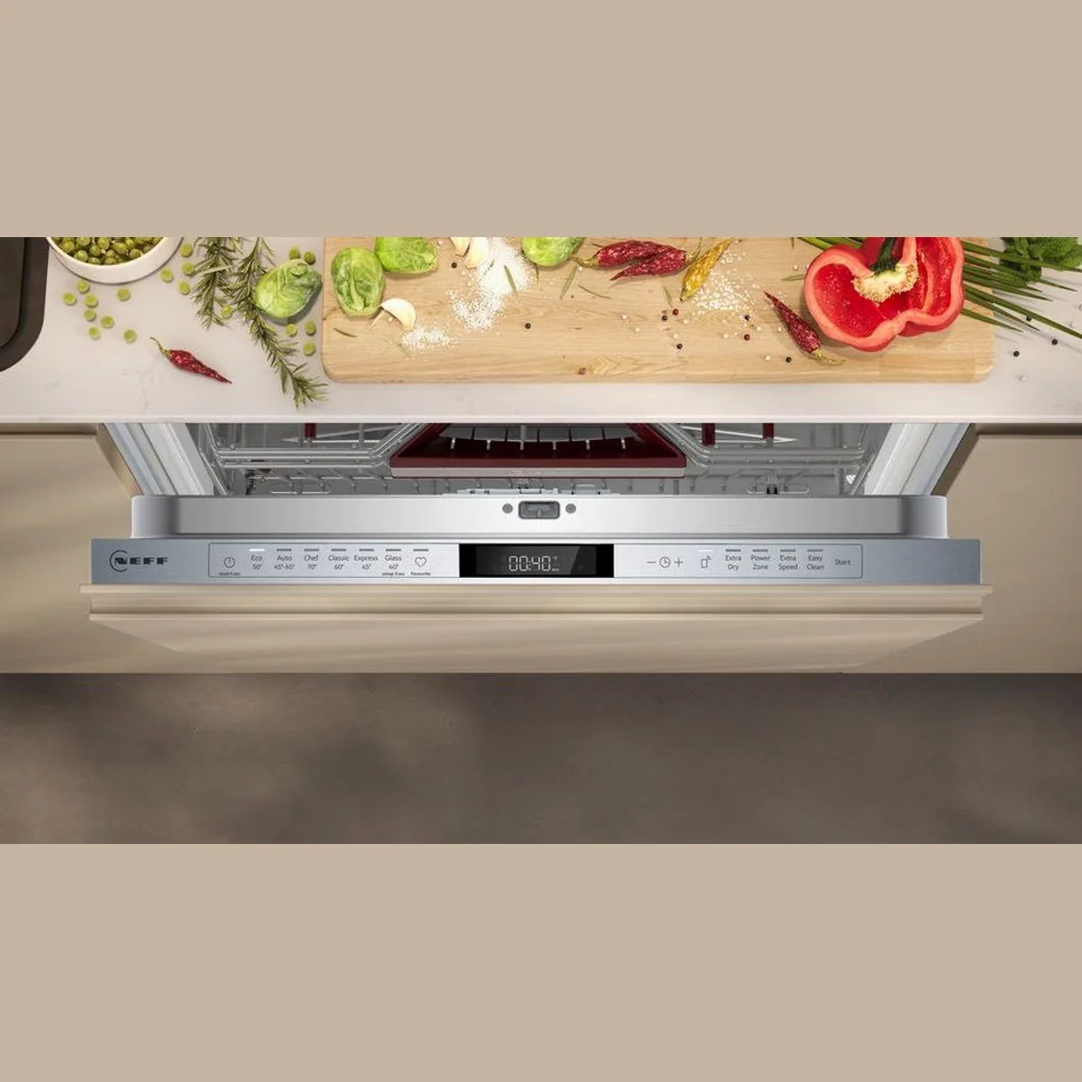 NEFF N 70 S157ECX17E Geschirrspüler, 14 Maßgedecke, flexibles Korbsystem, automatische Türöffnung 5