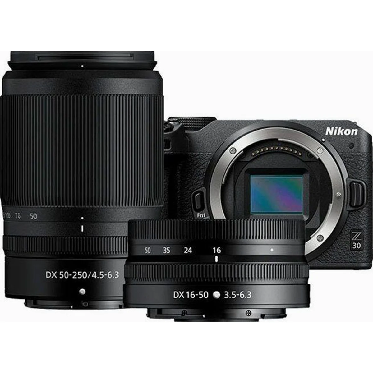 Nikon Z 30 Kit, NIKKOR Z DX 16–50 mm & 50–250 mm, 20,9 MP, WLAN, Bluetooth 5