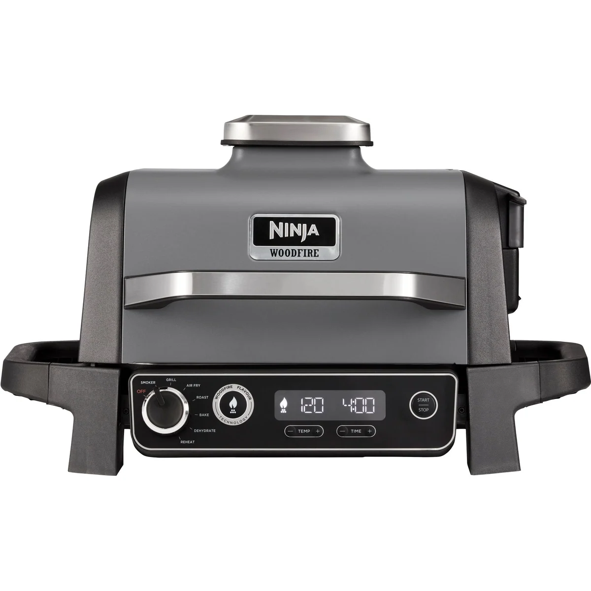 NINJA Woodfire OG701EU Tischgrill, 2400 W, vielseitiger elektrischer Grill